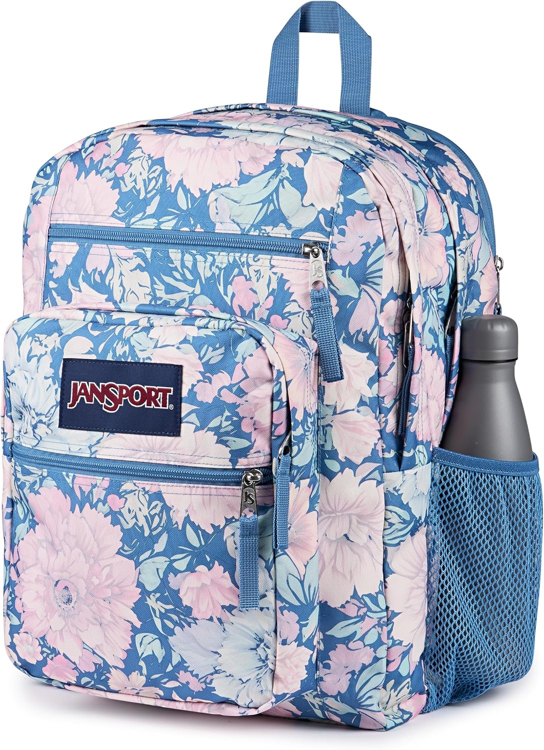 image:imageJanSport Laptop Backpack Computer Bag with 2 Compartments Ergonomic Shoulder Straps 15 Laptop Sleeve Haul Handle Fluttering FieldsFaded Tapestry Elemental Blue