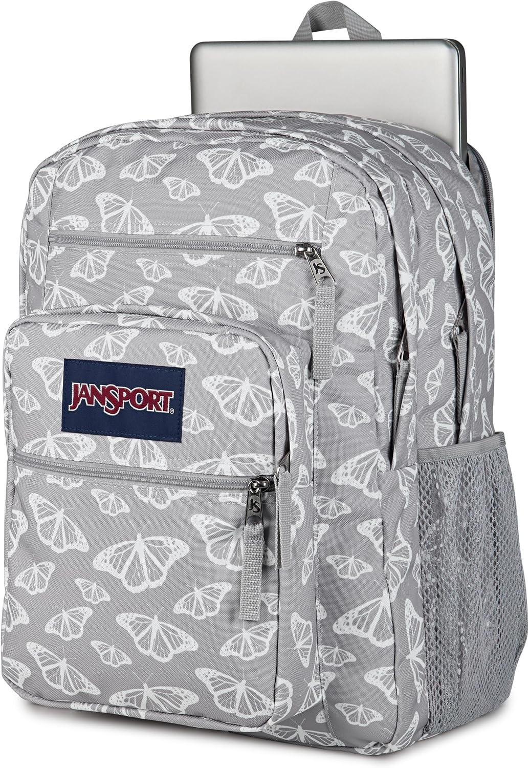 image:imageJanSport Laptop Backpack Computer Bag with 2 Compartments Ergonomic Shoulder Straps 15 Laptop Sleeve Haul Handle Fluttering FieldsFlutter By Grey