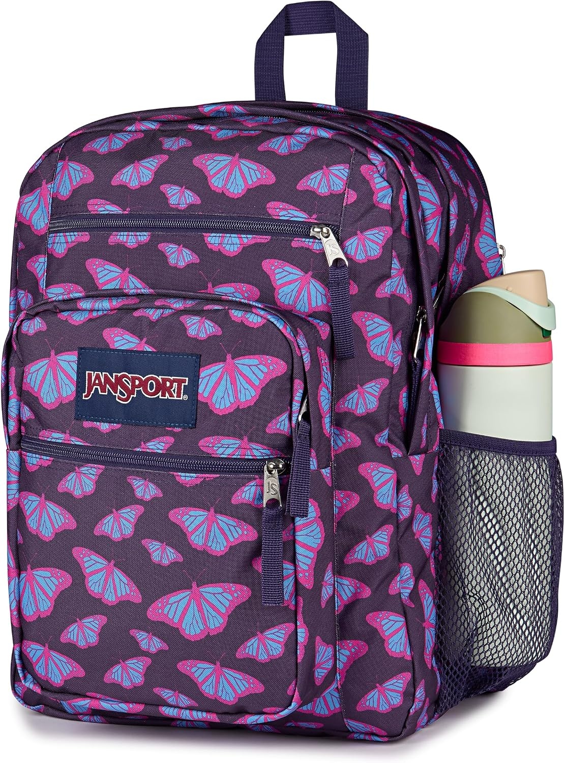 image:imageJanSport Laptop Backpack Computer Bag with 2 Compartments Ergonomic Shoulder Straps 15 Laptop Sleeve Haul Handle Fluttering FieldsFlutter By Purple