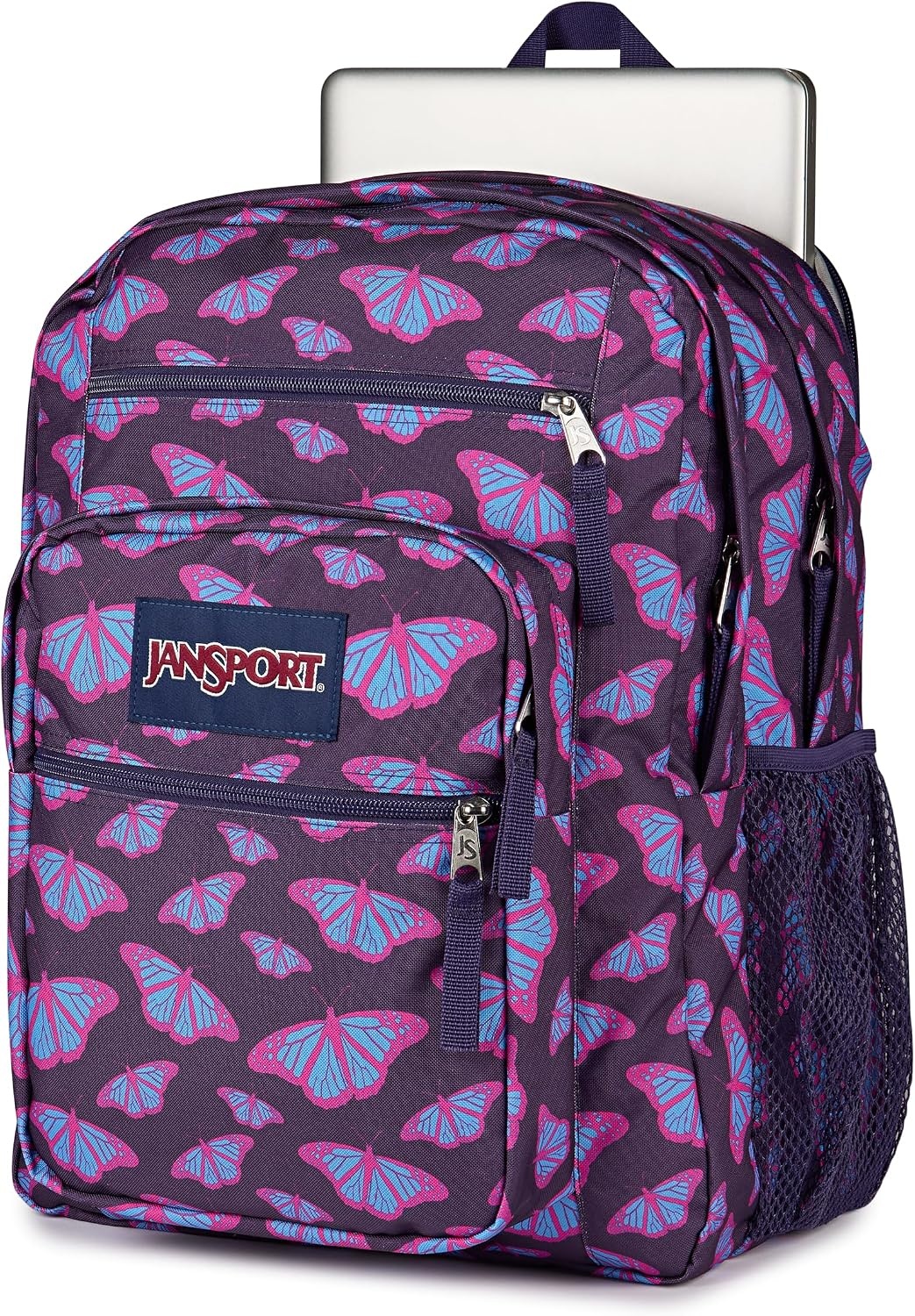 image:imageJanSport Laptop Backpack Computer Bag with 2 Compartments Ergonomic Shoulder Straps 15 Laptop Sleeve Haul Handle Fluttering FieldsFlutter By Purple