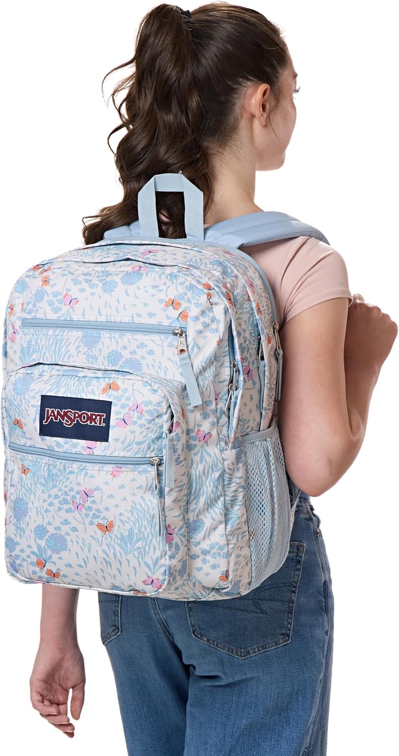 image:imageJanSport Laptop Backpack Computer Bag with 2 Compartments Ergonomic Shoulder Straps 15 Laptop Sleeve Haul Handle Fluttering FieldsFluttering Fields
