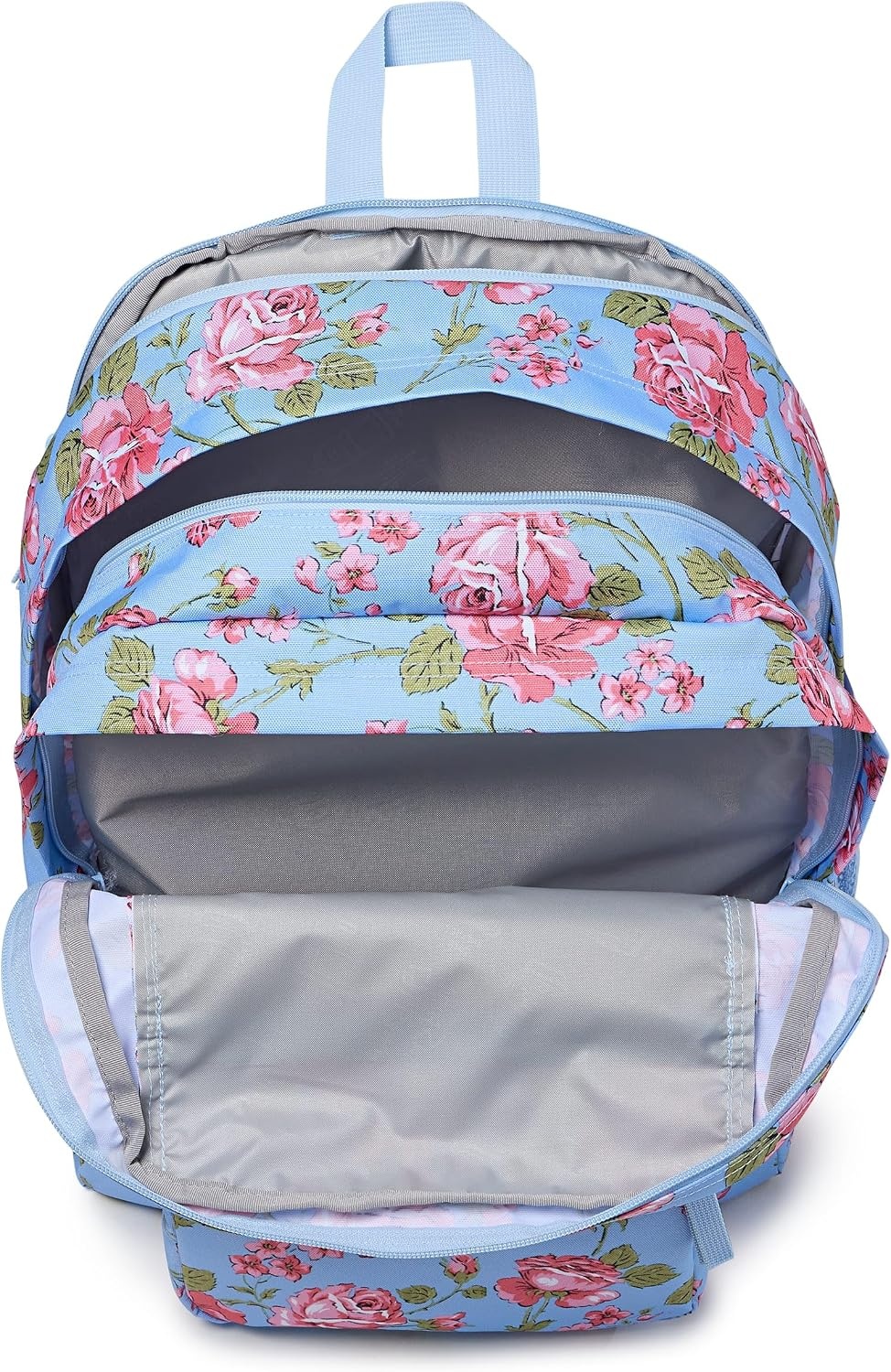 image:imageJanSport Laptop Backpack Computer Bag with 2 Compartments Ergonomic Shoulder Straps 15 Laptop Sleeve Haul Handle Fluttering FieldsGarden Roses Hydrangea