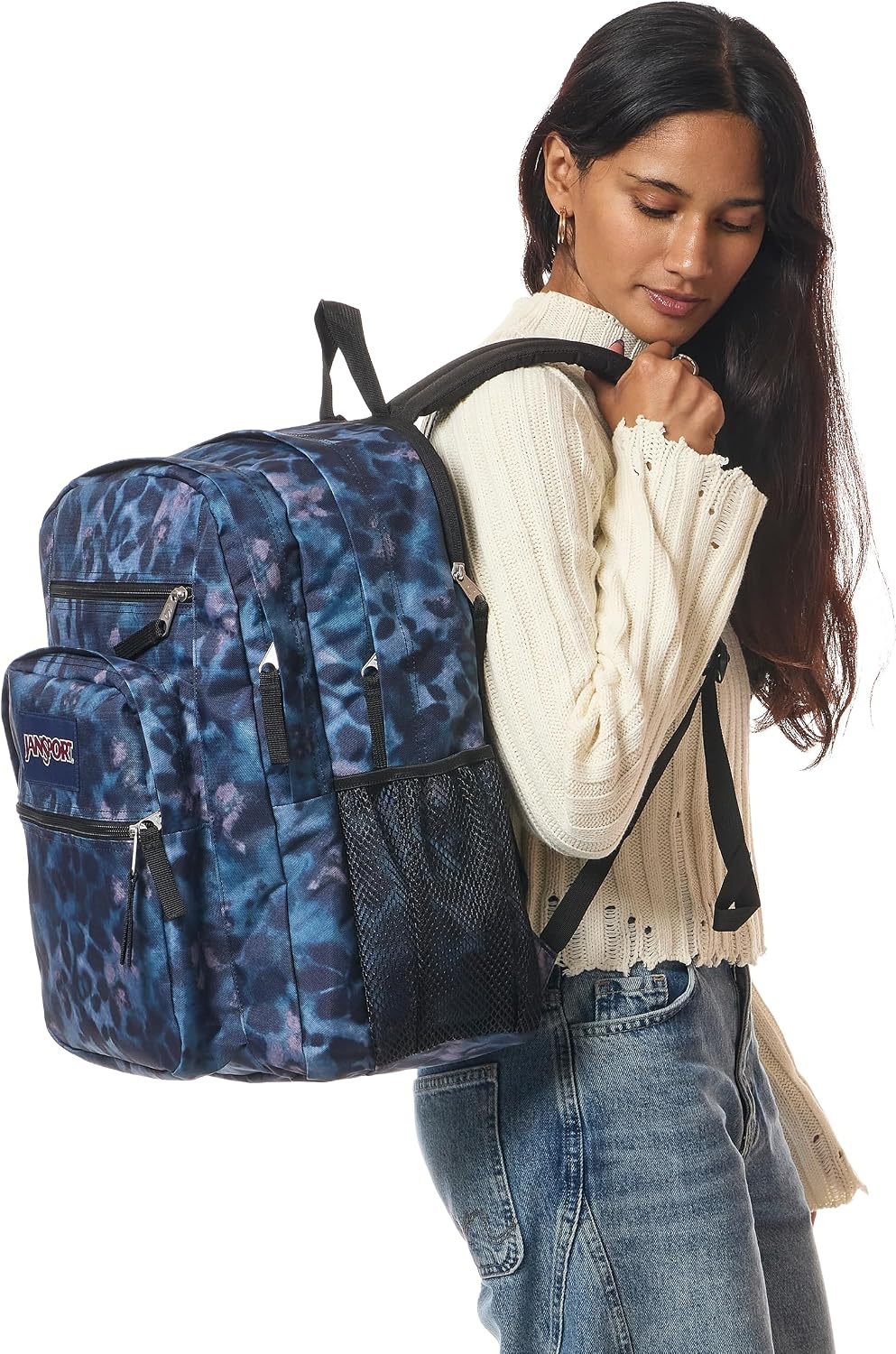 image:imageJanSport Laptop Backpack Computer Bag with 2 Compartments Ergonomic Shoulder Straps 15 Laptop Sleeve Haul Handle Fluttering FieldsGhostly Florals