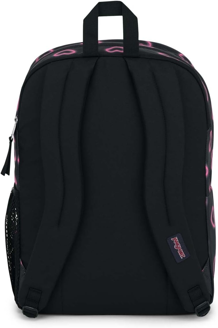 image:imageJanSport Laptop Backpack Computer Bag with 2 Compartments Ergonomic Shoulder Straps 15 Laptop Sleeve Haul Handle Fluttering FieldsHappy Hearts Black