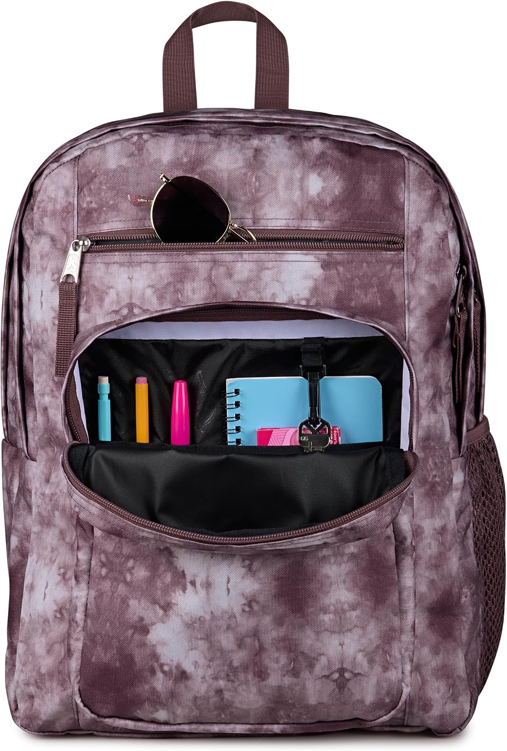 image:imageJanSport Laptop Backpack Computer Bag with 2 Compartments Ergonomic Shoulder Straps 15 Laptop Sleeve Haul Handle Fluttering FieldsIce Dye Mahogany