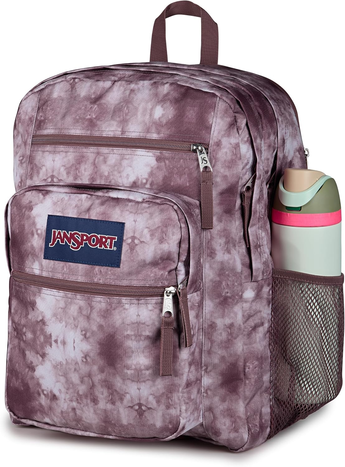 image:imageJanSport Laptop Backpack Computer Bag with 2 Compartments Ergonomic Shoulder Straps 15 Laptop Sleeve Haul Handle Fluttering FieldsIce Dye Mahogany