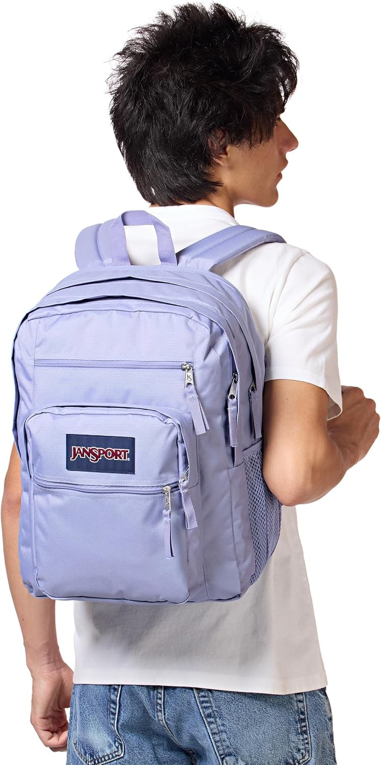 image:imageJanSport Laptop Backpack Computer Bag with 2 Compartments Ergonomic Shoulder Straps 15 Laptop Sleeve Haul Handle Fluttering FieldsLavender Ash