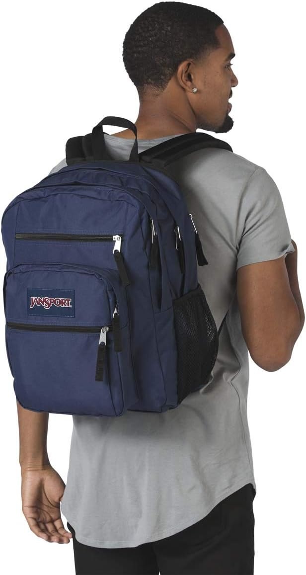 image:imageJanSport Laptop Backpack Computer Bag with 2 Compartments Ergonomic Shoulder Straps 15 Laptop Sleeve Haul Handle Fluttering FieldsNavy