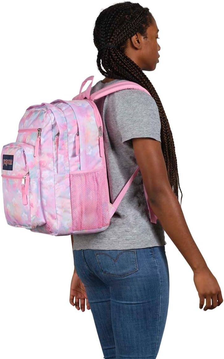 image:imageJanSport Laptop Backpack Computer Bag with 2 Compartments Ergonomic Shoulder Straps 15 Laptop Sleeve Haul Handle Fluttering FieldsNeon Daisy
