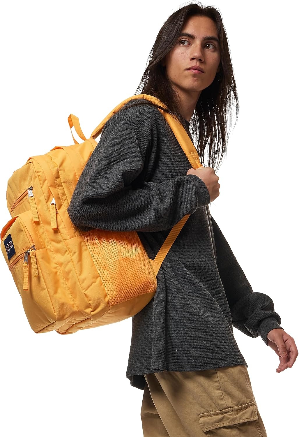 image:imageJanSport Laptop Backpack Computer Bag with 2 Compartments Ergonomic Shoulder Straps 15 Laptop Sleeve Haul Handle Fluttering FieldsOrange Soda