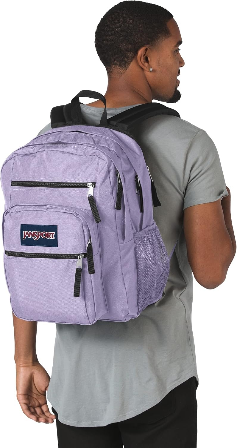 image:imageJanSport Laptop Backpack Computer Bag with 2 Compartments Ergonomic Shoulder Straps 15 Laptop Sleeve Haul Handle Fluttering FieldsPastel Lilac