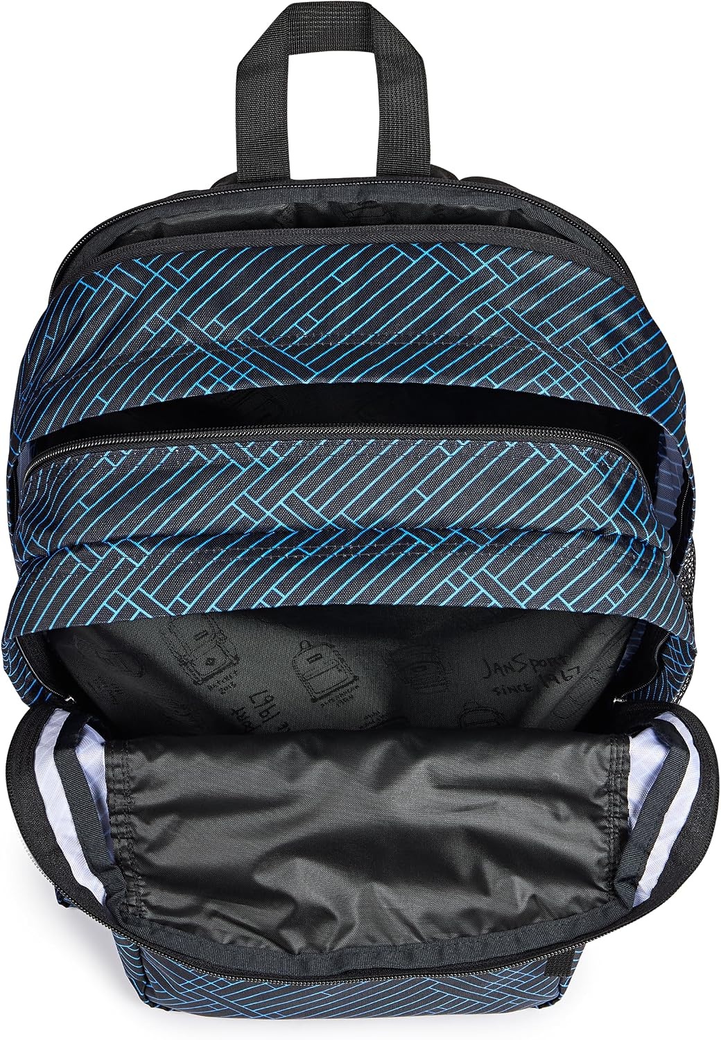 image:imageJanSport Laptop Backpack Computer Bag with 2 Compartments Ergonomic Shoulder Straps 15 Laptop Sleeve Haul Handle Fluttering FieldsTeam Stripes