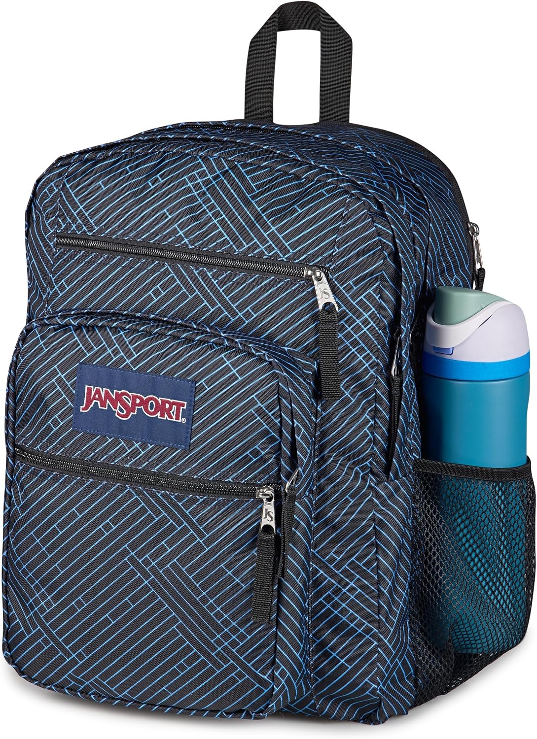 image:imageJanSport Laptop Backpack Computer Bag with 2 Compartments Ergonomic Shoulder Straps 15 Laptop Sleeve Haul Handle Fluttering FieldsTeam Stripes