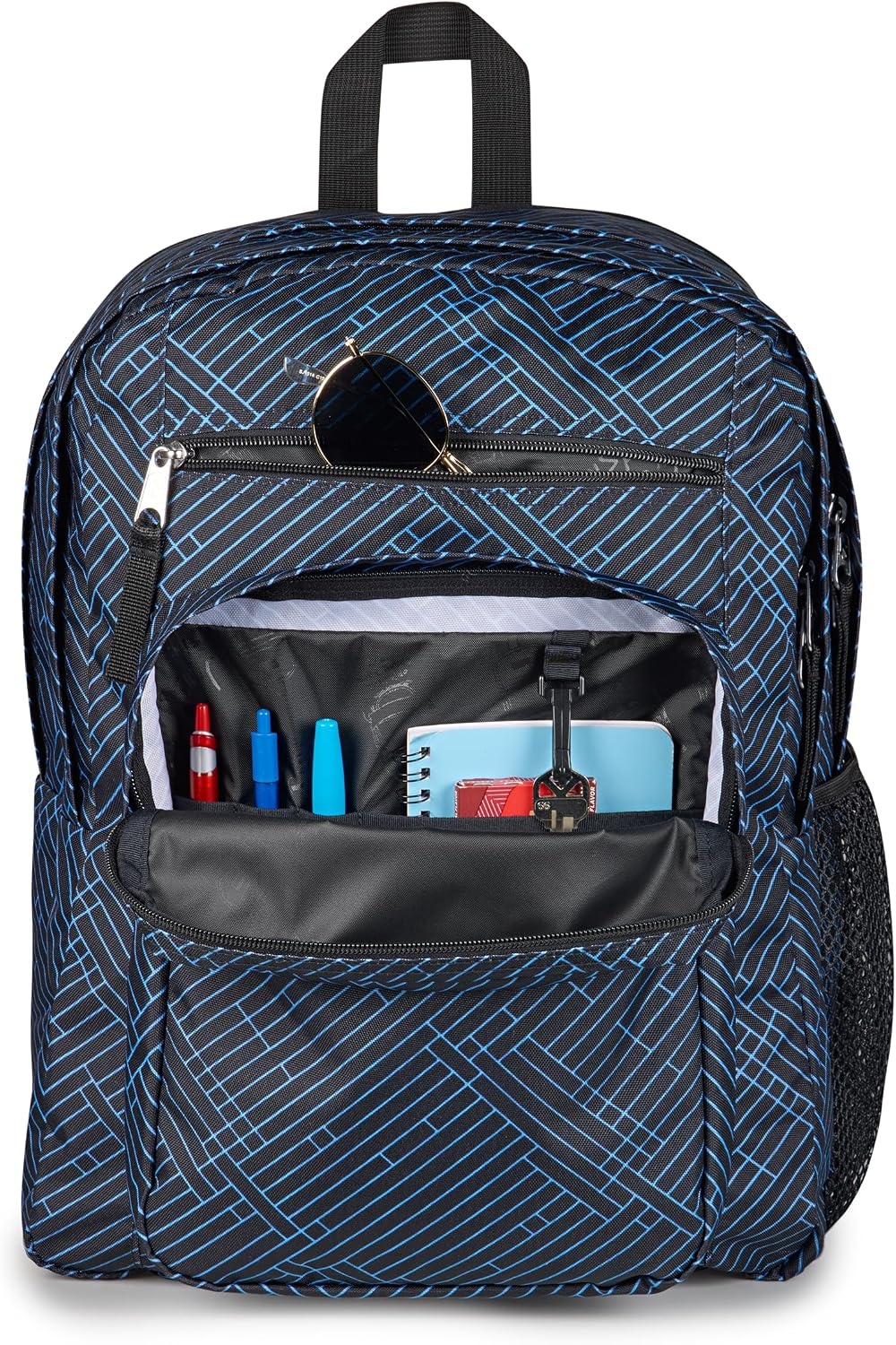 image:imageJanSport Laptop Backpack Computer Bag with 2 Compartments Ergonomic Shoulder Straps 15 Laptop Sleeve Haul Handle Fluttering FieldsTeam Stripes
