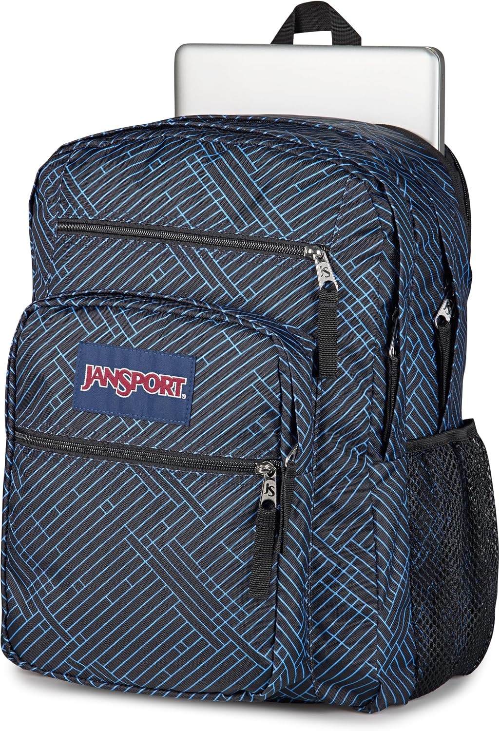 image:imageJanSport Laptop Backpack Computer Bag with 2 Compartments Ergonomic Shoulder Straps 15 Laptop Sleeve Haul Handle Fluttering FieldsTeam Stripes