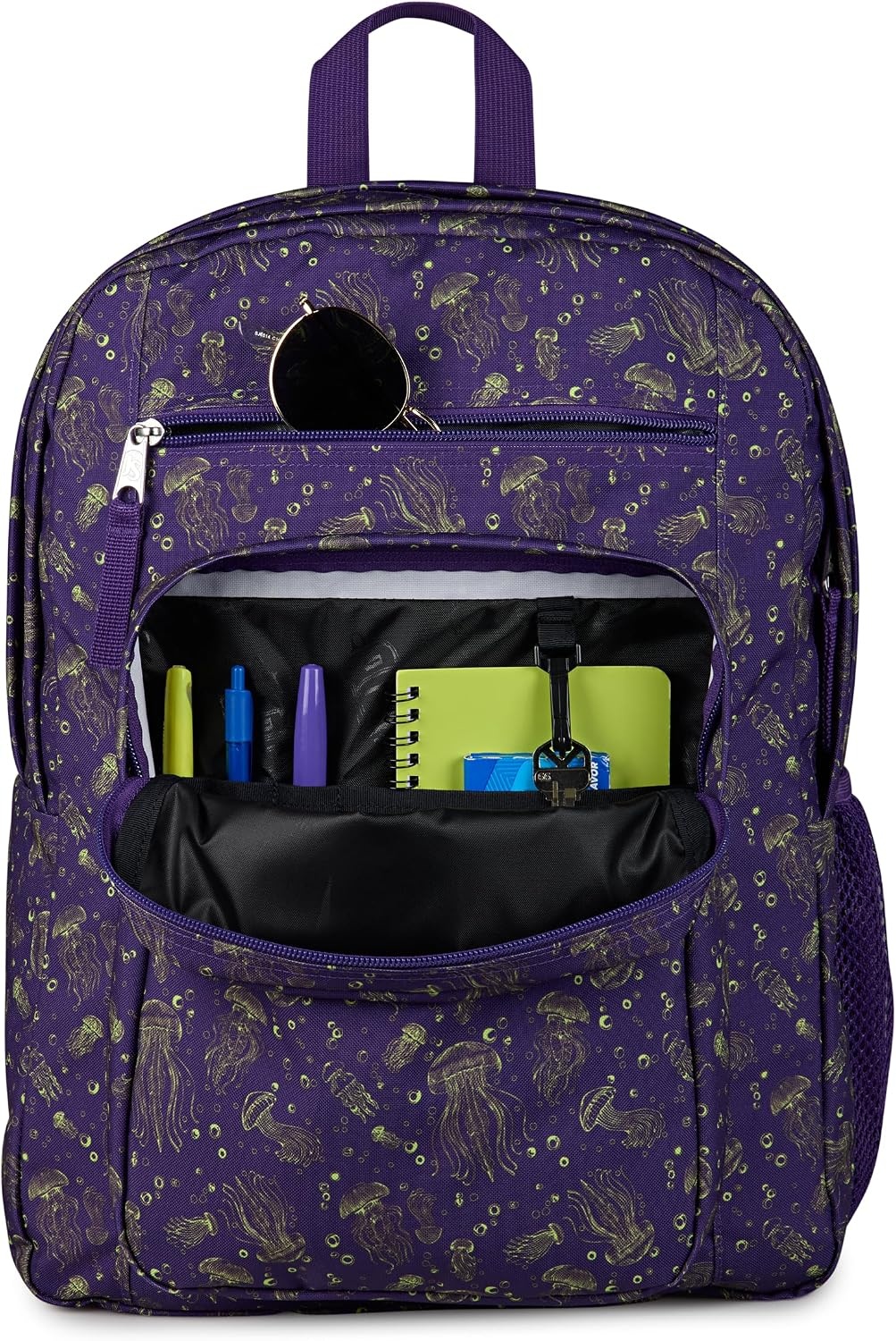 image:imageJanSport Laptop Backpack Computer Bag with 2 Compartments Ergonomic Shoulder Straps 15 Laptop Sleeve Haul Handle Fluttering FieldsVery Jelly