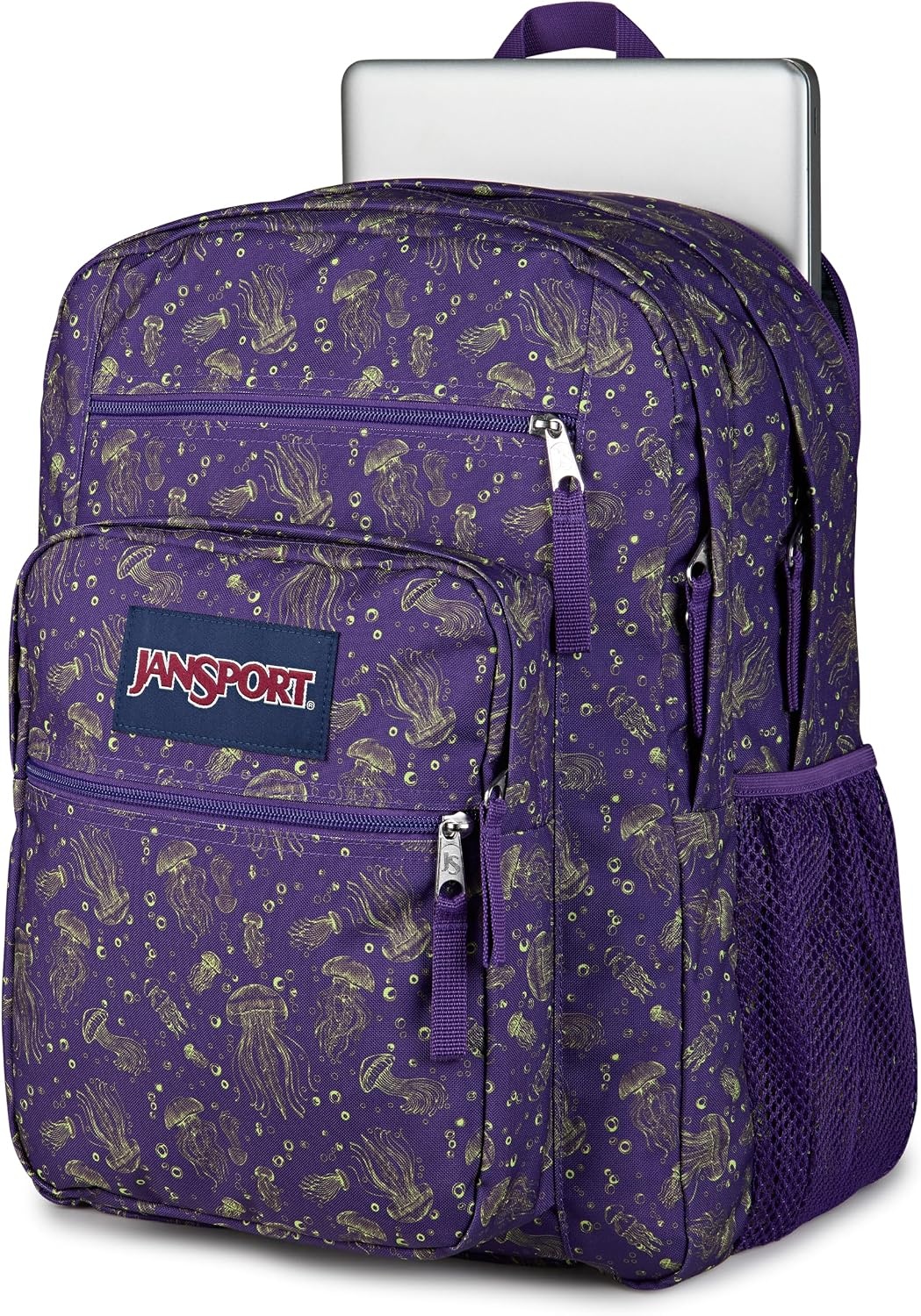 image:imageJanSport Laptop Backpack Computer Bag with 2 Compartments Ergonomic Shoulder Straps 15 Laptop Sleeve Haul Handle Fluttering FieldsVery Jelly