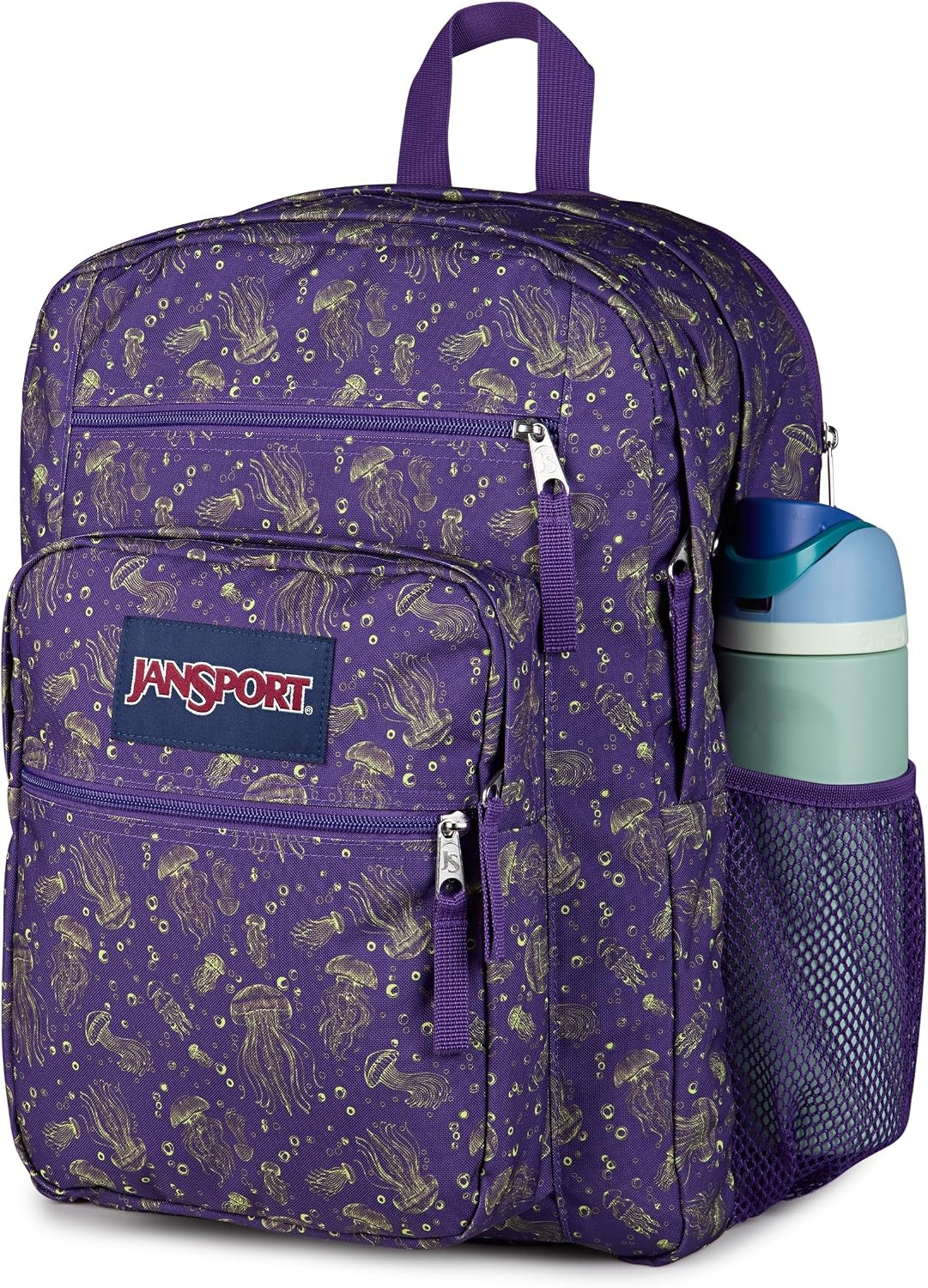 image:imageJanSport Laptop Backpack Computer Bag with 2 Compartments Ergonomic Shoulder Straps 15 Laptop Sleeve Haul Handle Fluttering FieldsVery Jelly