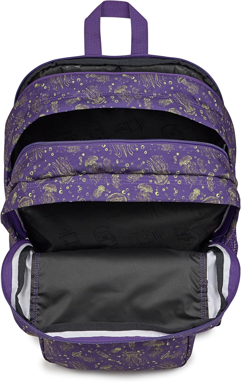 image:imageJanSport Laptop Backpack Computer Bag with 2 Compartments Ergonomic Shoulder Straps 15 Laptop Sleeve Haul Handle Fluttering FieldsVery Jelly