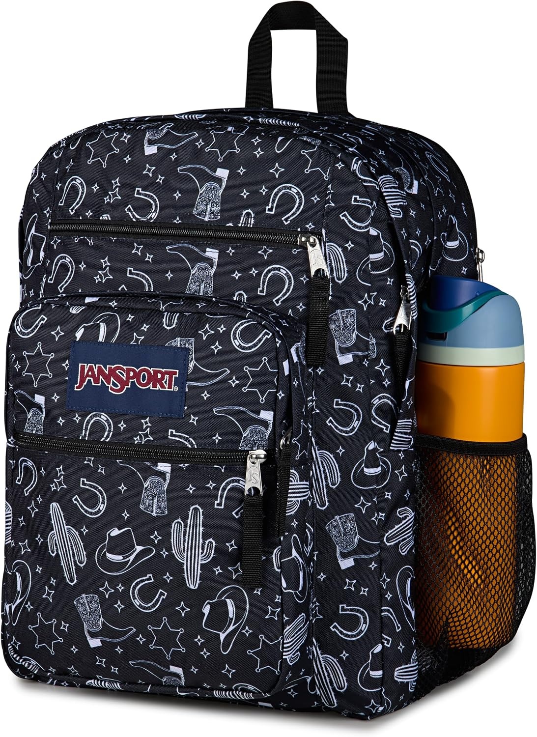 image:imageJanSport Laptop Backpack Computer Bag with 2 Compartments Ergonomic Shoulder Straps 15 Laptop Sleeve Haul Handle Fluttering FieldsWild West Escape