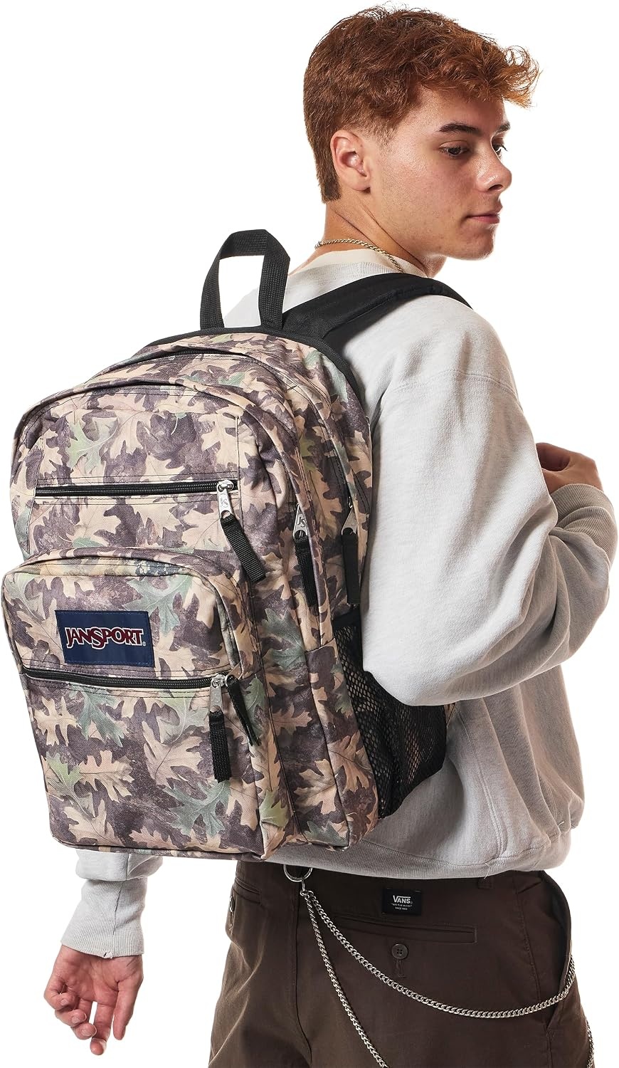 image:imageJanSport Laptop Backpack Computer Bag with 2 Compartments Ergonomic Shoulder Straps 15 Laptop Sleeve Haul Handle Fluttering FieldsWoodland Camo