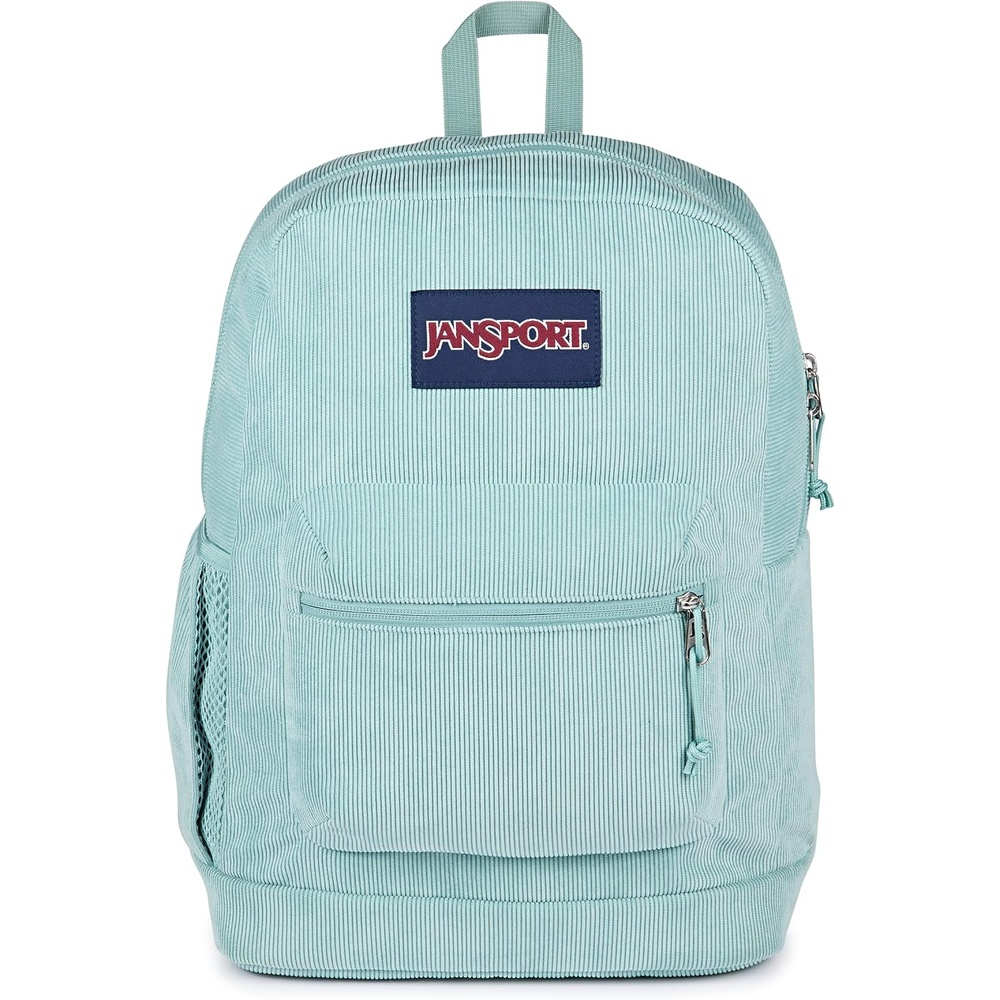 image:imageJanSport Cross Town Plus Remix Backpack Padded Back Panel Laptop Sleeve and Front Pocket Organizer Travertine CorduroyFaded Sage Corduroy