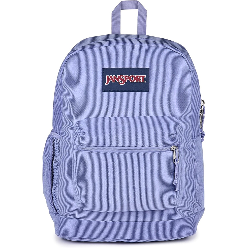 image:imageJanSport Cross Town Plus Remix Backpack  Padded Back Panel Laptop Sleeve and Front Pocket Organizer  Travertine CorduroyLavender Ash Corduroy