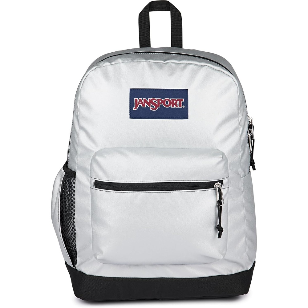 image:imageJanSport Cross Town Plus Remix Backpack  Padded Back Panel Laptop Sleeve and Front Pocket Organizer  Travertine CorduroyShine