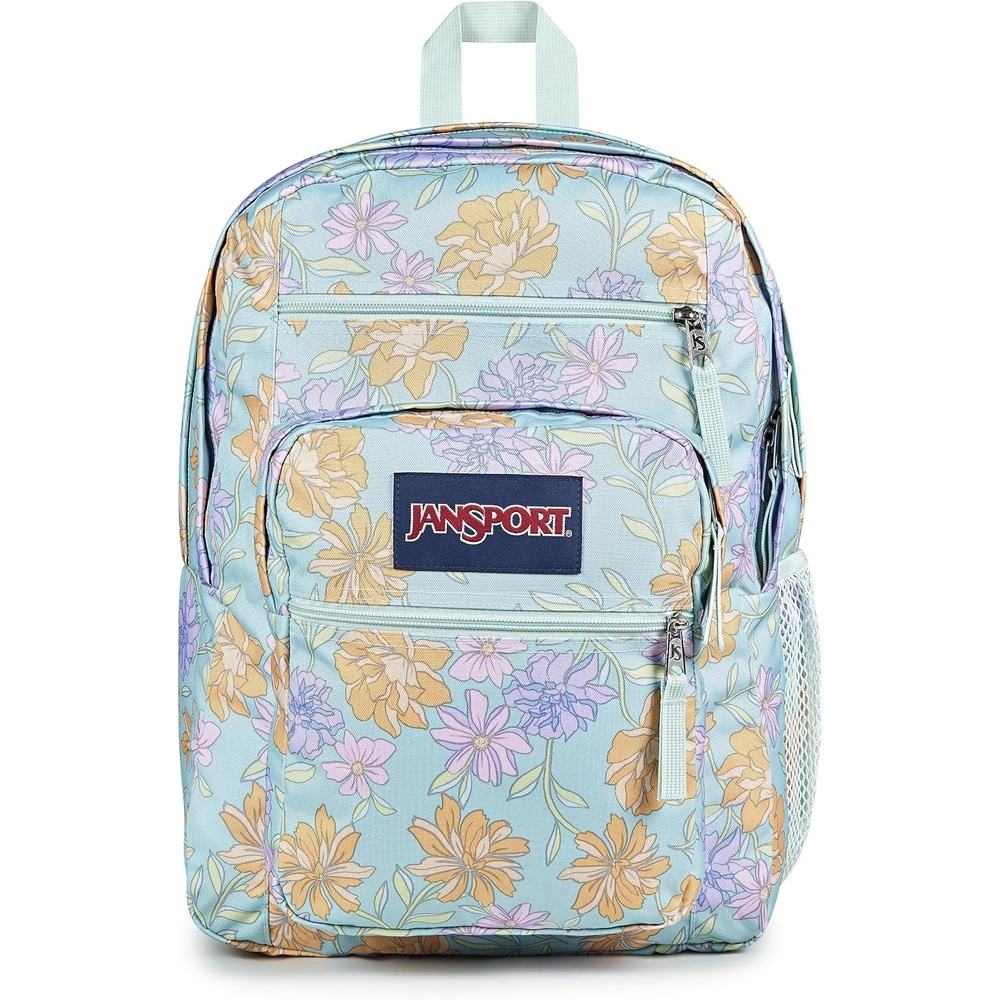 image:imageJanSport Laptop Backpack Computer Bag with 2 Compartments Ergonomic Shoulder Straps 15 Laptop Sleeve Haul Handle Fluttering FieldsFaded Floral Fresh Mint
