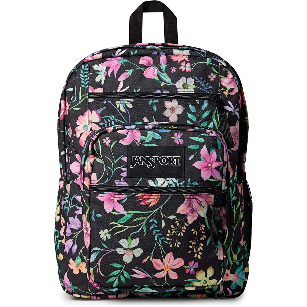 image:imageJanSport Laptop Backpack Computer Bag with 2 Compartments Ergonomic Shoulder Straps 15 Laptop Sleeve Haul Handle Fluttering FieldsFlora Aura Black