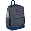JanSport Cross Town Plus Remix Backpack – Padded Back Panel, Laptop Sleeve, and Front Pocket Organizer – Travertine Corduroy(Indigo Denim)