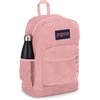 JanSport Cross Town Plus Remix Backpack – Padded Back Panel, Laptop Sleeve, and Front Pocket Organizer – Travertine Corduroy(Misty Rose Corduroy)