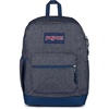 JanSport Cross Town Plus Remix Backpack – Padded Back Panel, Laptop Sleeve, and Front Pocket Organizer – Travertine Corduroy(Indigo Denim)