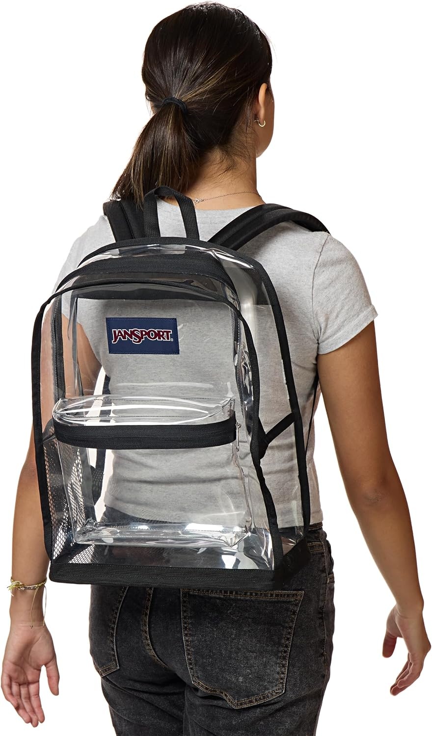 image:imageJanSport 255L Clear Pack Large Transparent Mesh Bottom ClearClear