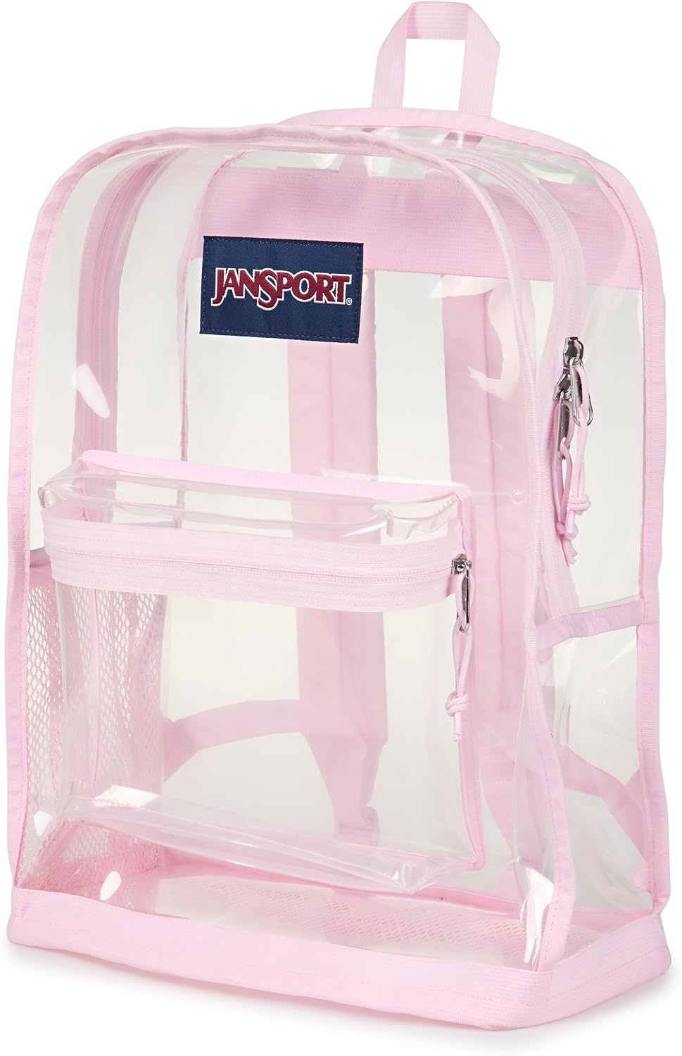 image:imageJanSport 255L Clear Pack Large Transparent Mesh Bottom ClearPink Ice