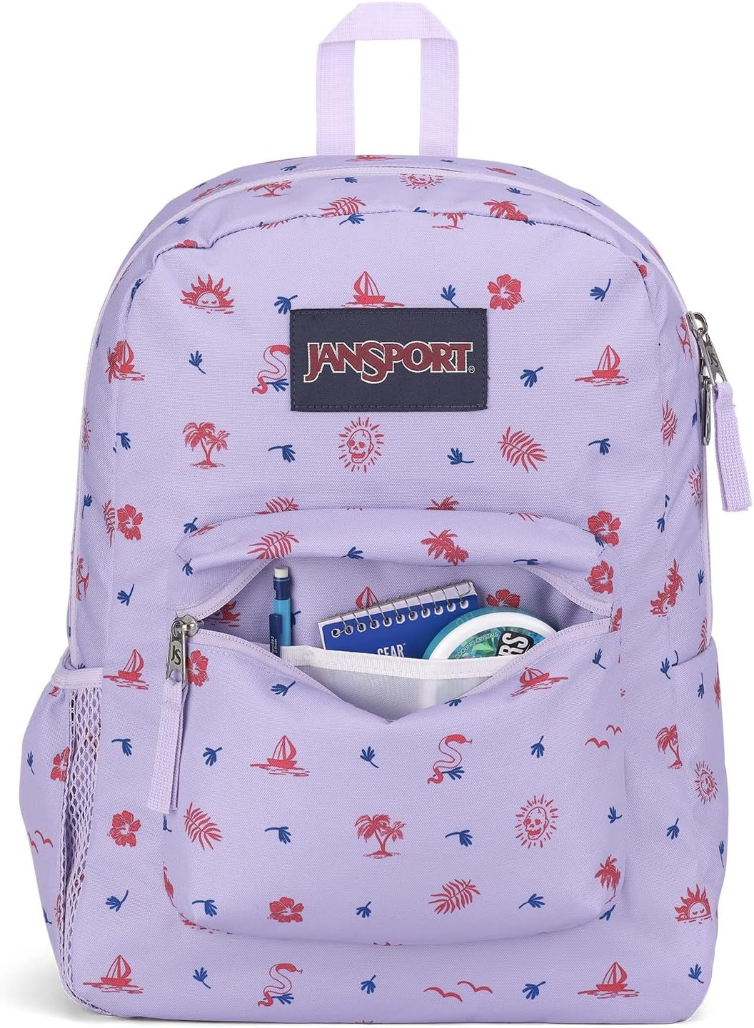 image:imageJanSport 26L Cross Town Backpack 12 inch Daypack Russet RedLagoon Luau