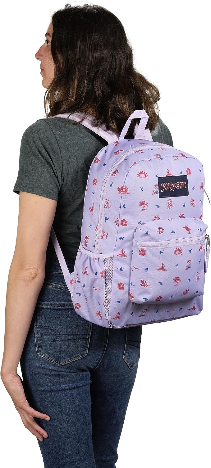 image:imageJanSport 26L Cross Town Backpack 12 inch Daypack Russet RedLagoon Luau