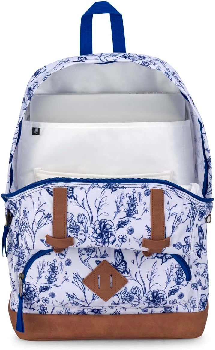 image:imageJanSport Cortlandt Laptop Backpack Russet Red 15 Laptop SleeveSynthetic Leather Shoulder Computer Bag with Large Compartment Padded Straps Rucksack for Men WomenForaging Finds