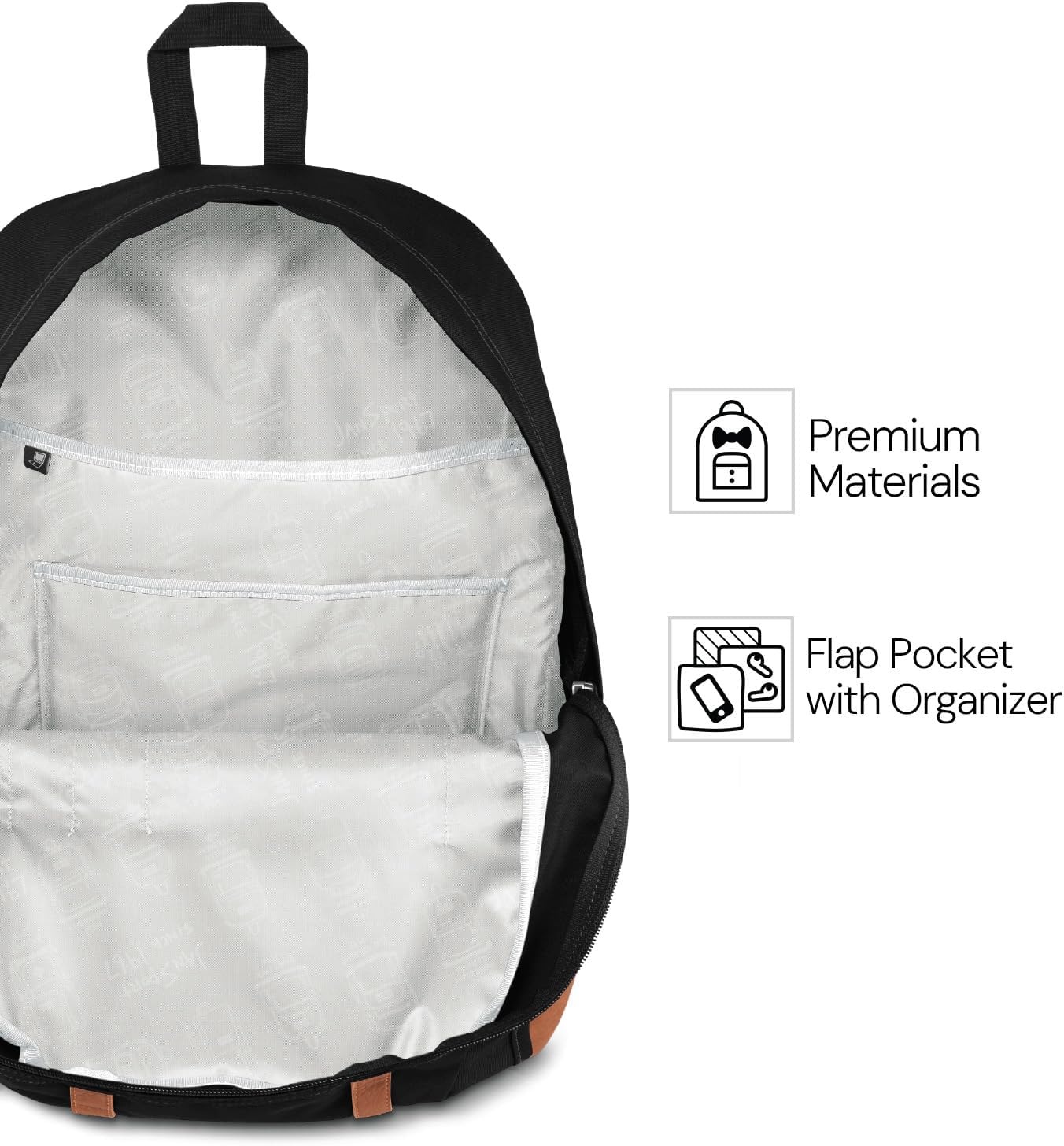 image:imageJanSport Cortlandt Laptop Backpack Russet Red 15 Laptop SleeveSynthetic Leather Shoulder Computer Bag with Large Compartment Padded Straps Rucksack for Men WomenMisty Rose