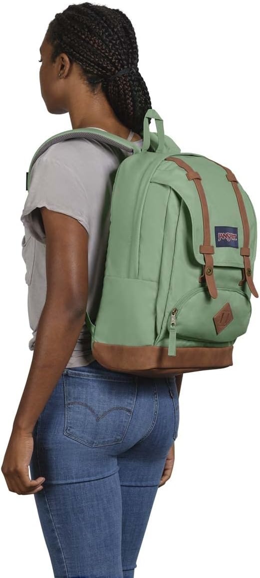 image:imageJanSport Cortlandt Laptop Backpack Russet Red 15 Laptop SleeveSynthetic Leather Shoulder Computer Bag with Large Compartment Padded Straps Rucksack for Men WomenLoden Frost