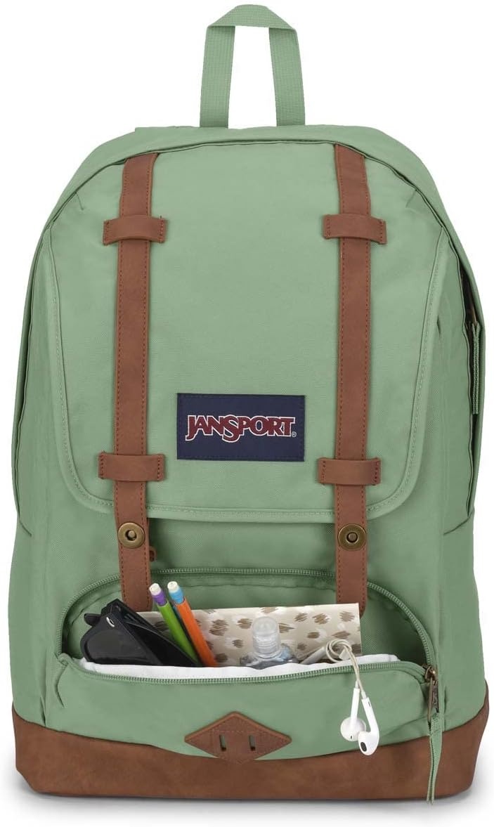 image:imageJanSport Cortlandt Laptop Backpack Russet Red 15 Laptop SleeveSynthetic Leather Shoulder Computer Bag with Large Compartment Padded Straps Rucksack for Men WomenLoden Frost