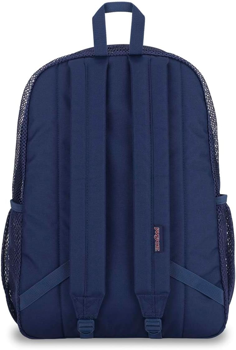 image:imageJanSport Eco Mesh Backpack Red Tape 17 x 125 x 6 Large SemiTransparent Bag for Adults with Laptop Sleeve Padded Back Panel BlackNavy