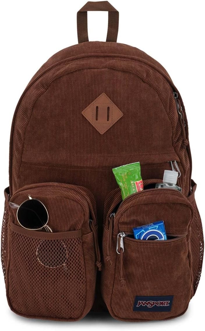 image:imageJanSport Granby Remix Backpack Work Travel or Laptop Bookbag Black CorduroyBasic Brown Corduroy