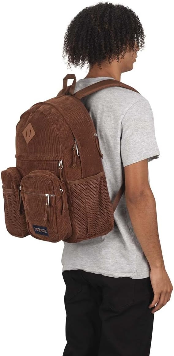 image:imageJanSport Granby Remix Backpack Work Travel or Laptop Bookbag Black CorduroyBasic Brown Corduroy