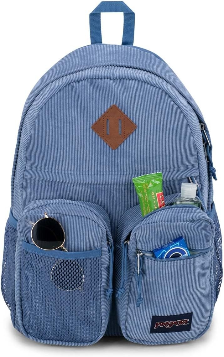 image:imageJanSport Granby Remix Backpack Work Travel or Laptop Bookbag Black CorduroyElemental Blue Corduroy