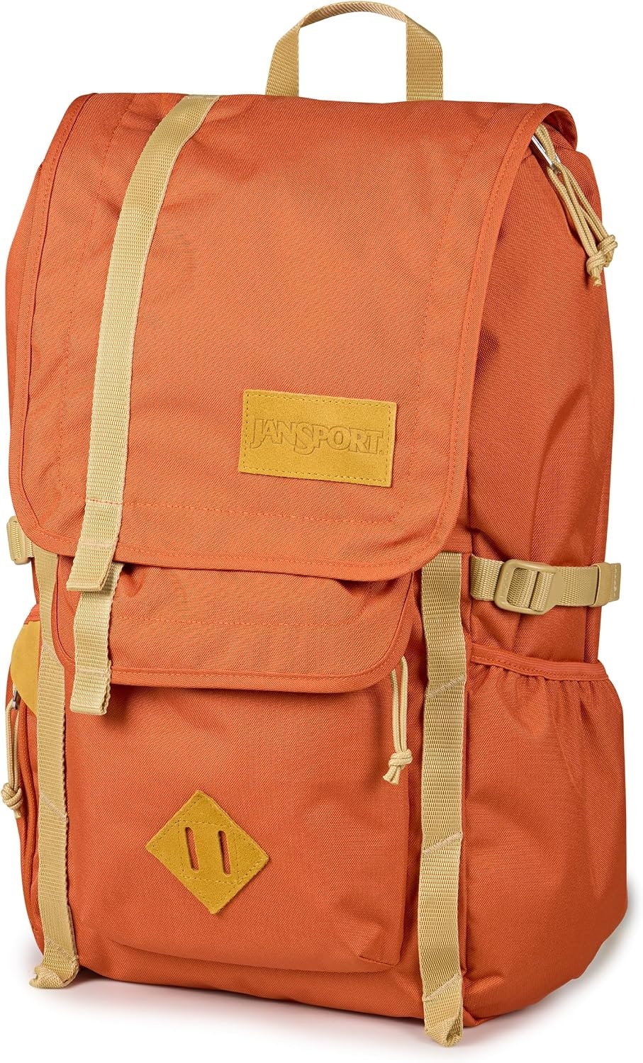 image:imageJanSport Hatchet Backpack 15inch Padded Laptop Compartment Dual Water Bottle Pockets Side Compression Straps NavyDune Red