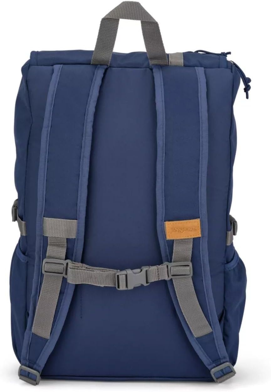image:imageJanSport Hatchet Backpack 15inch Padded Laptop Compartment Dual Water Bottle Pockets Side Compression Straps NavyNavy