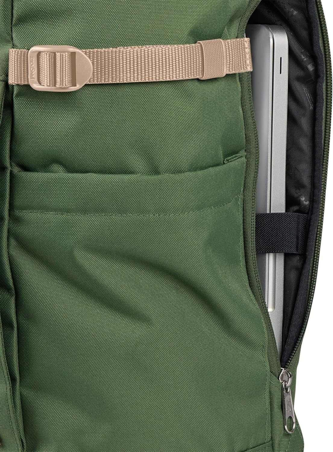 image:imageJanSport Hatchet Rolltop Backpack 17inch Padded Laptop Sleeve Spacious Main Compartment Dual Water Bottle Pockets NavyCargo Green