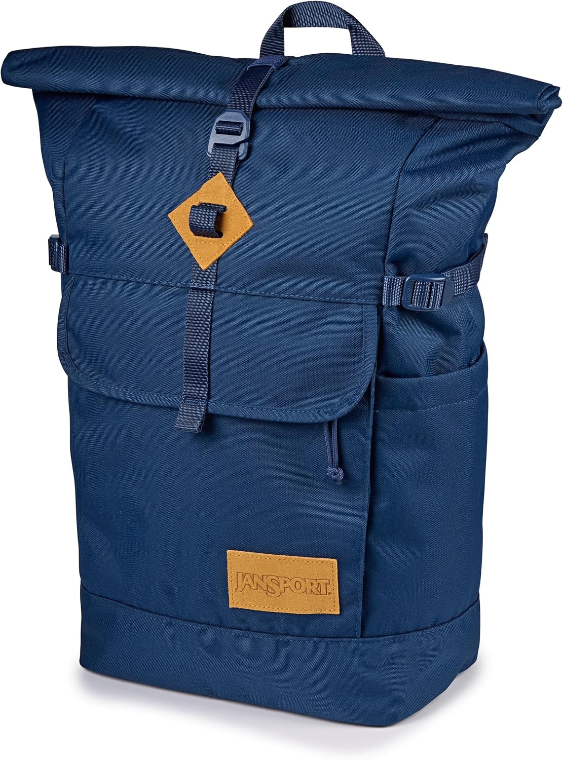 image:imageJanSport Hatchet Rolltop Backpack 17inch Padded Laptop Sleeve Spacious Main Compartment Dual Water Bottle Pockets NavyNavy