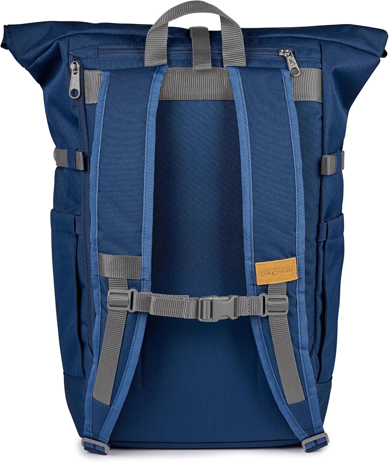 image:imageJanSport Hatchet Rolltop Backpack 17inch Padded Laptop Sleeve Spacious Main Compartment Dual Water Bottle Pockets NavyNavy